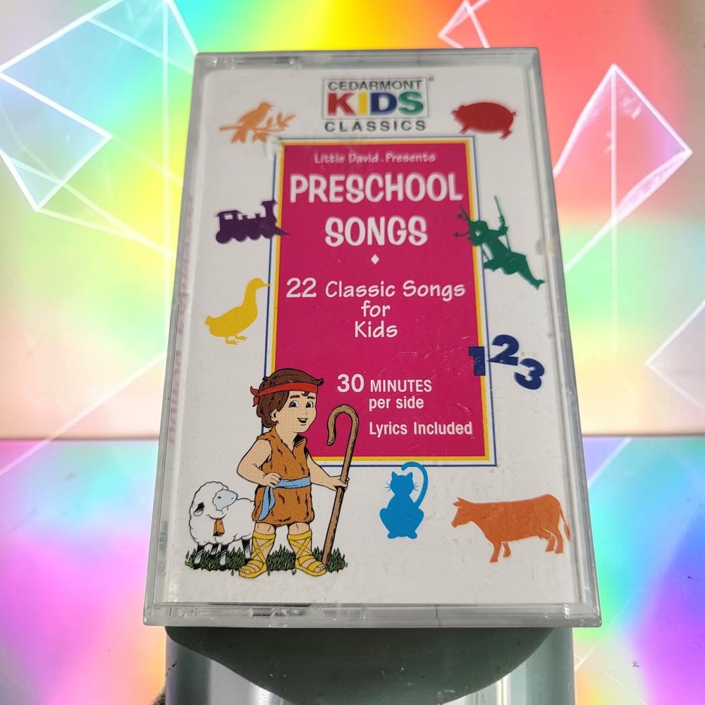 Cedarmont Kids Preschool Songs Cassette 1995 Pink Good 22 Classic Songs TESTED